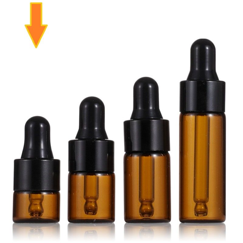 1ml bouteille ambre + casquette noire