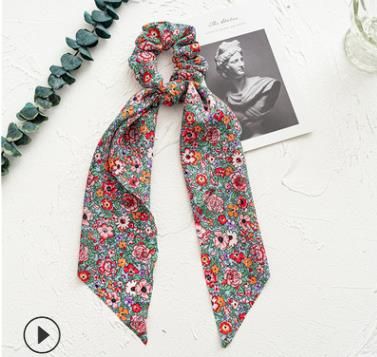 #3 floral printed long streamers