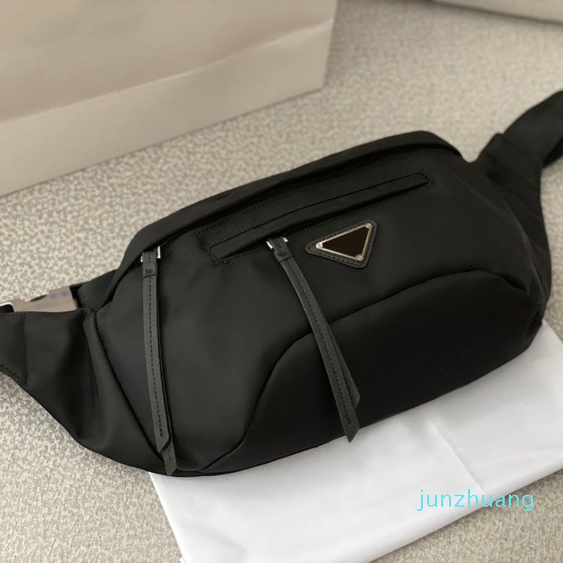 YogoRun Large Waist Pack Bag Fanny Pack Bag Nylon Belt Bag for Men & Women  Fashion Cross Body Bag Black Belt Pack (Black)