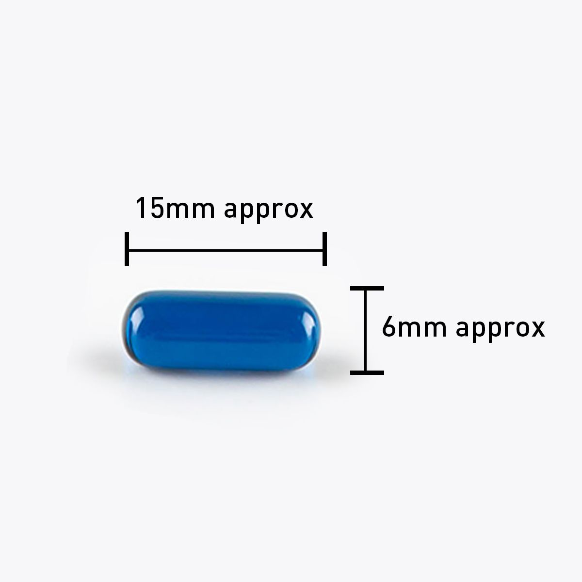 6*15mm blue pill