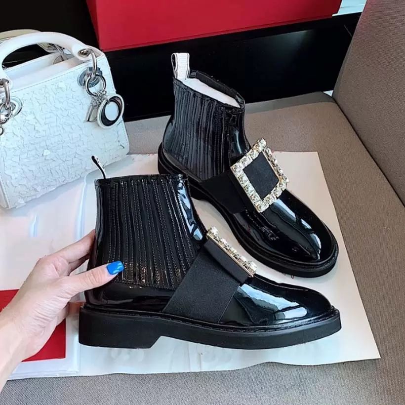 designer buckle boots