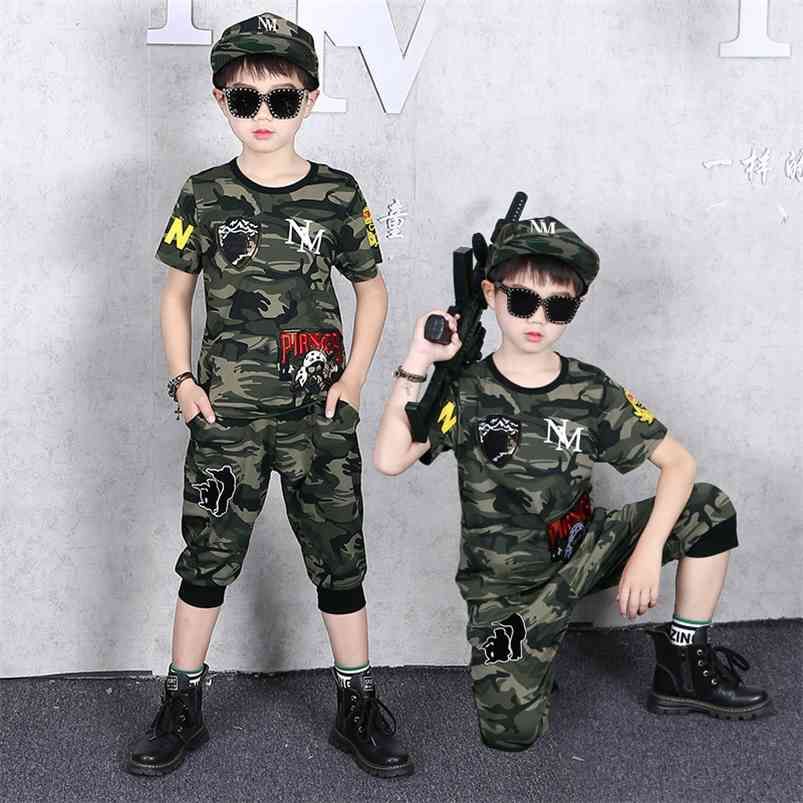 Compra Trajes De Verano Jogger Set Para Niños Pequeños Chicos Moda  Estudiante Camuflaje Entrenamiento Militar Ropa De Manga Corta Camisetas  210622 Barato | Entrega Rápida Y Calidad | Es.Dhgate