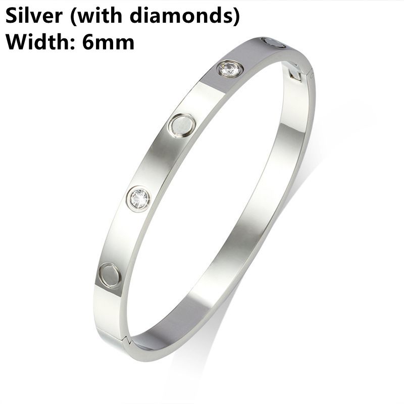 6 mm zilver met diamanten