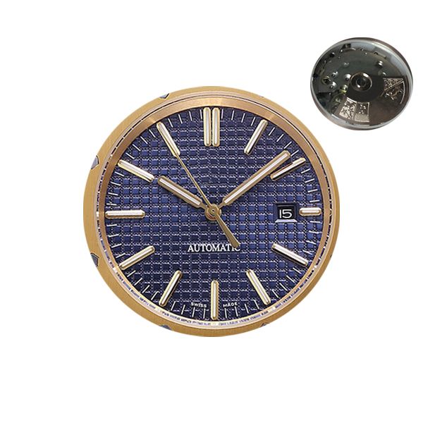 Gold strap & blue dial