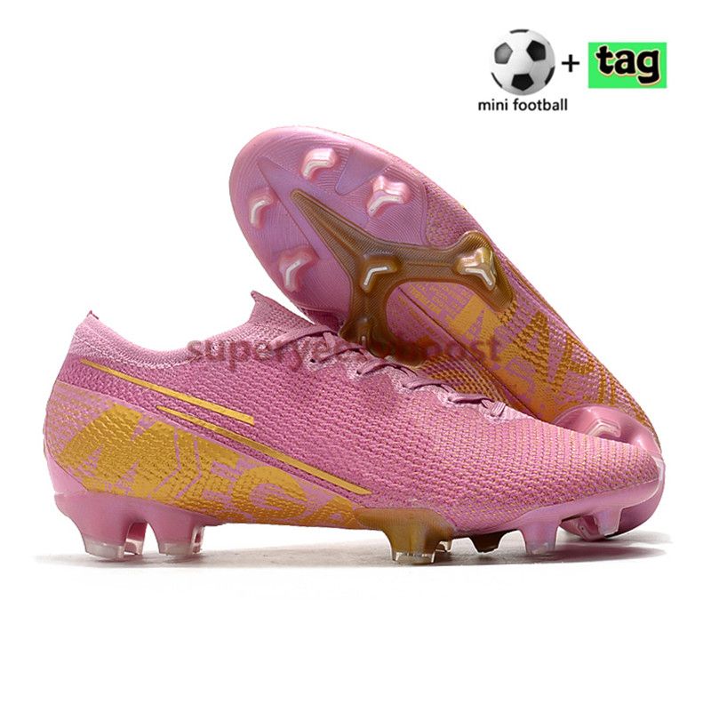 Nike Mercurial Vapor 13 Elite AG Césped Artificial Zapatos de fútbol Tipos  de suela - Rosa/Blanco/Plateado