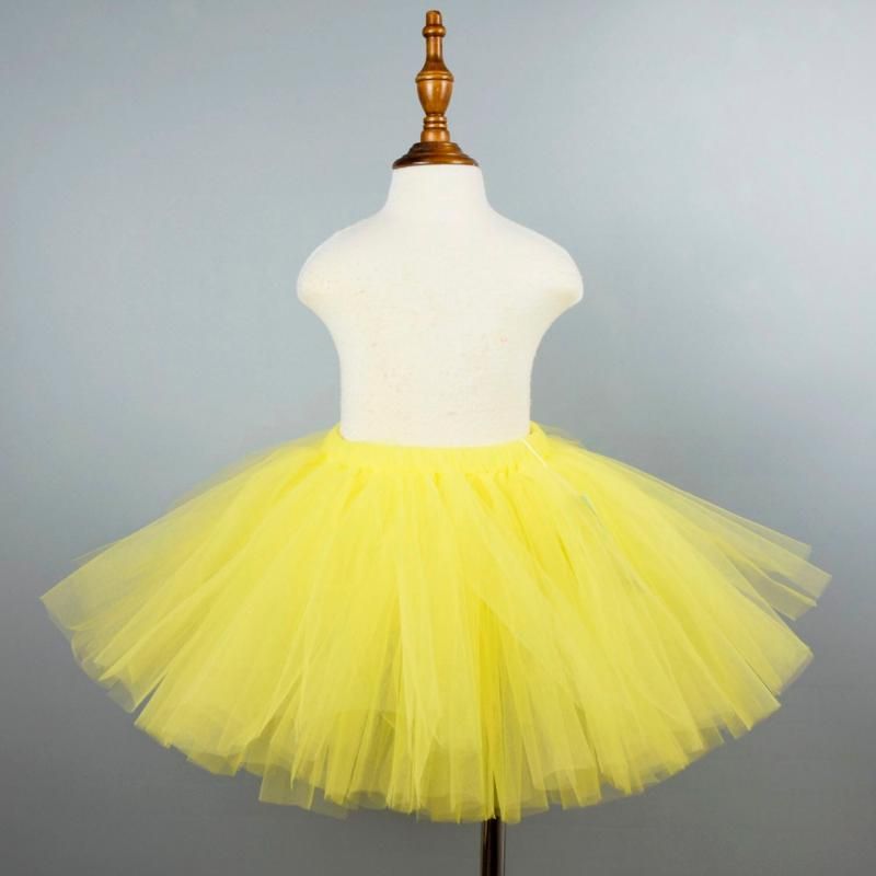 estante Frugal Reparación posible Faldas Falda de tul de tutú amarilla para las niñas Fiesta de cumpleaños  del traje de