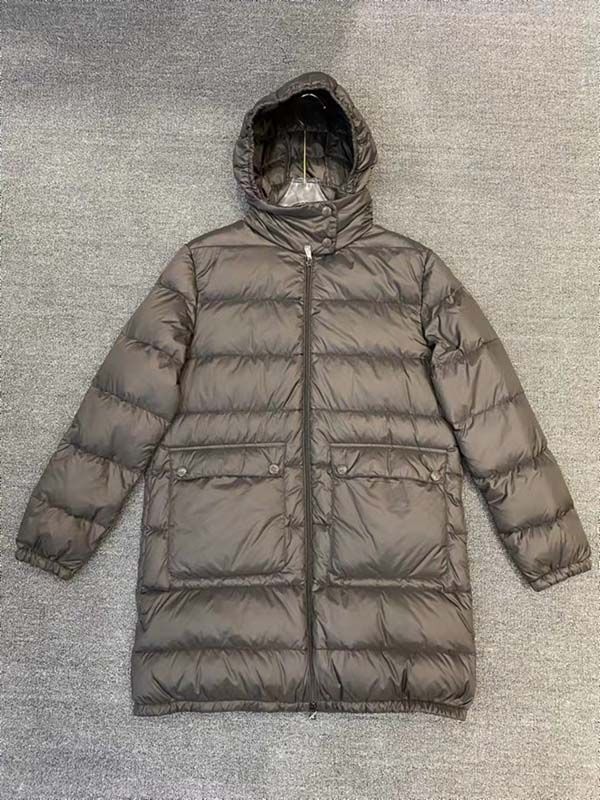 Pocket Womens Long Down Jacket Coat 