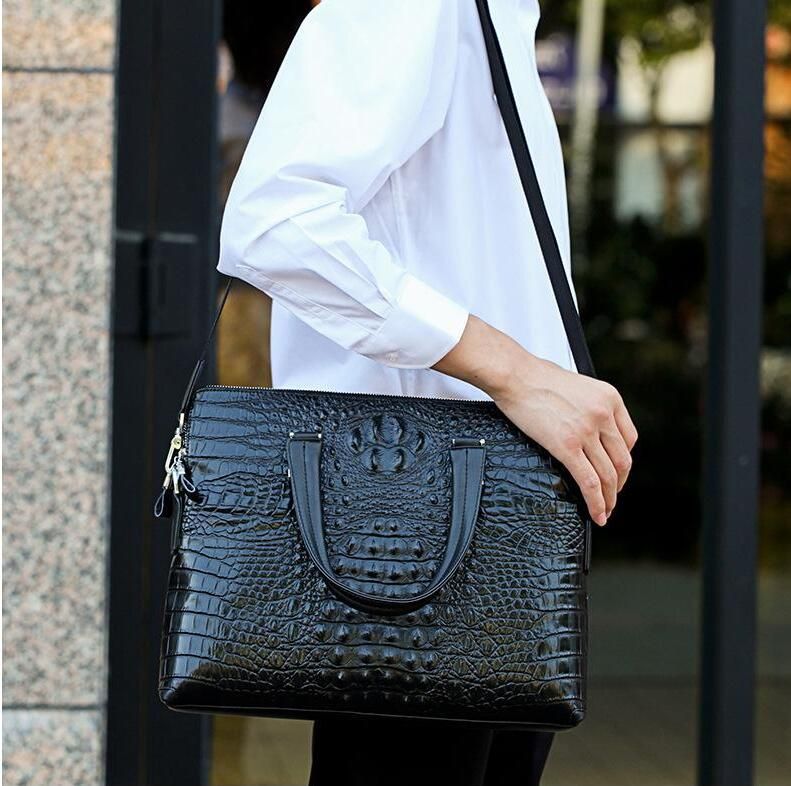 bolso de hombro para orden Maletín de cocodrilo para hombre y mujer bolso de hombro para orden Maletín de cocodrilo para hombre y mujer