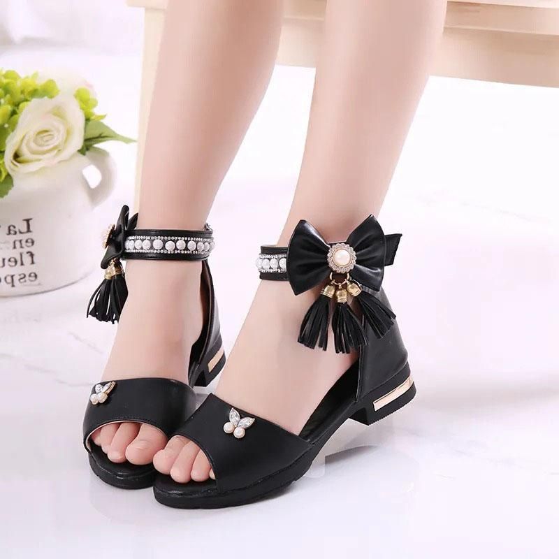 Summer Kids Sandals Girls Children White High Heels Shoes For Teenager Girl Beading Princess 7 8 9 10 11 12 13 14 Years Flat From Sophine13 41 8 Dhgate Com