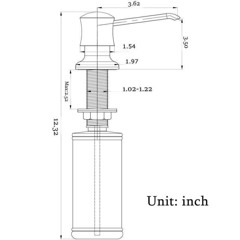 Samodra Nickle Soap Dispenser For Kitchen Sink Built In Pump Head With  500ml Bottle Solid Brass Bronze Liquid From Mayakku, $47.38