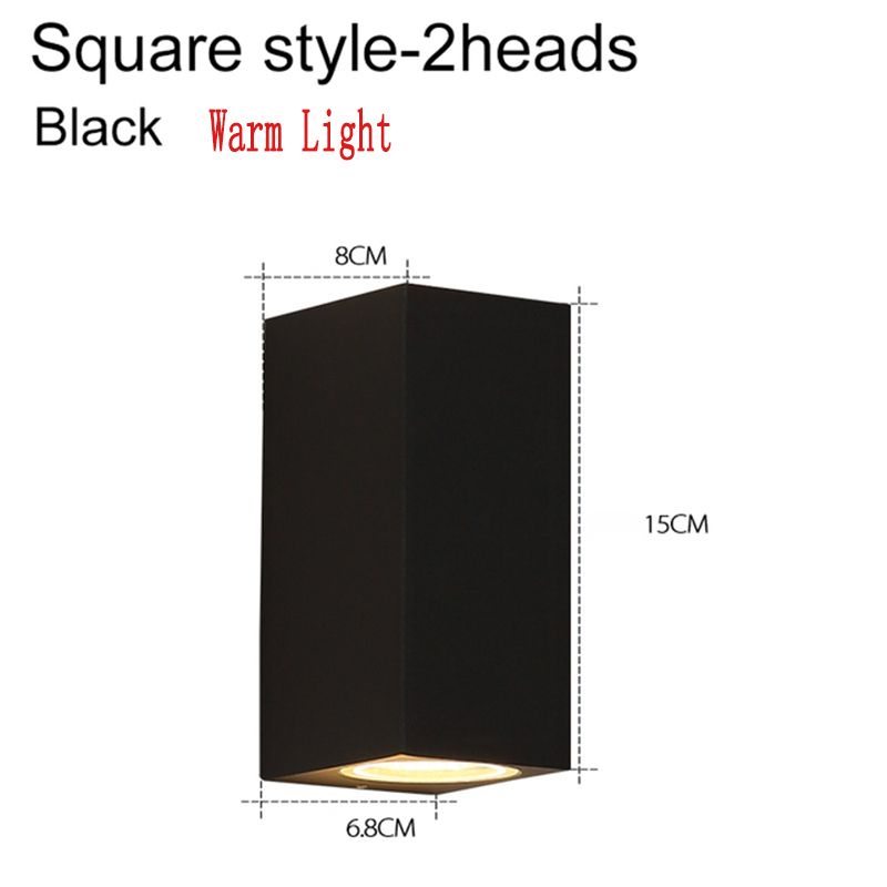 Square-2 têtes - lumière chaude