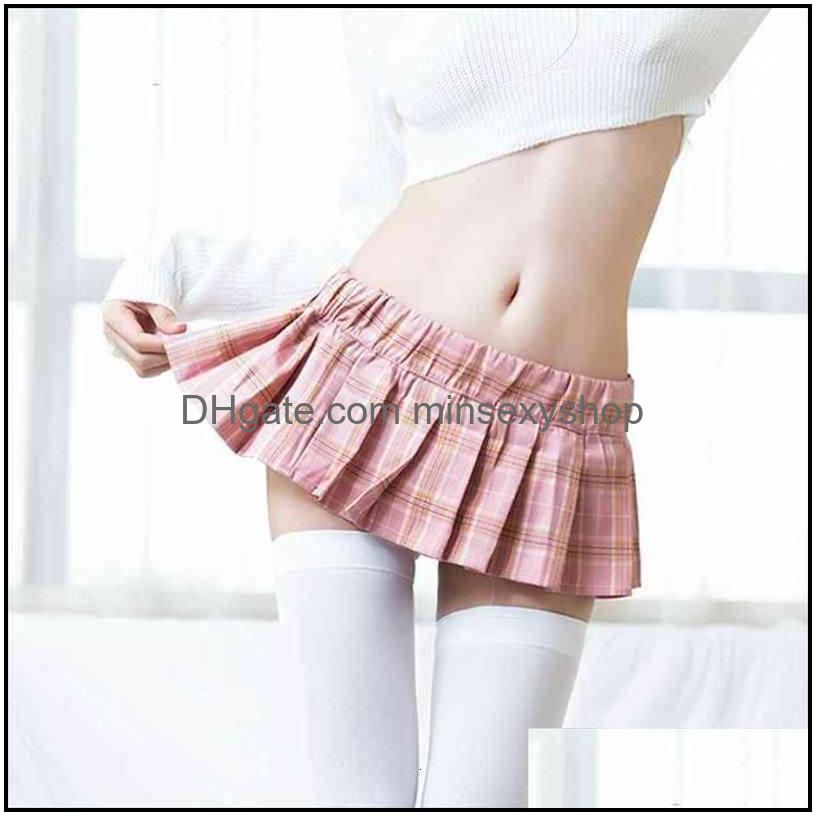 Faldas Ropa de mujer Ropa 18 cm Japonés Coreano Plaid Plaid Lindo Minifalda Corta