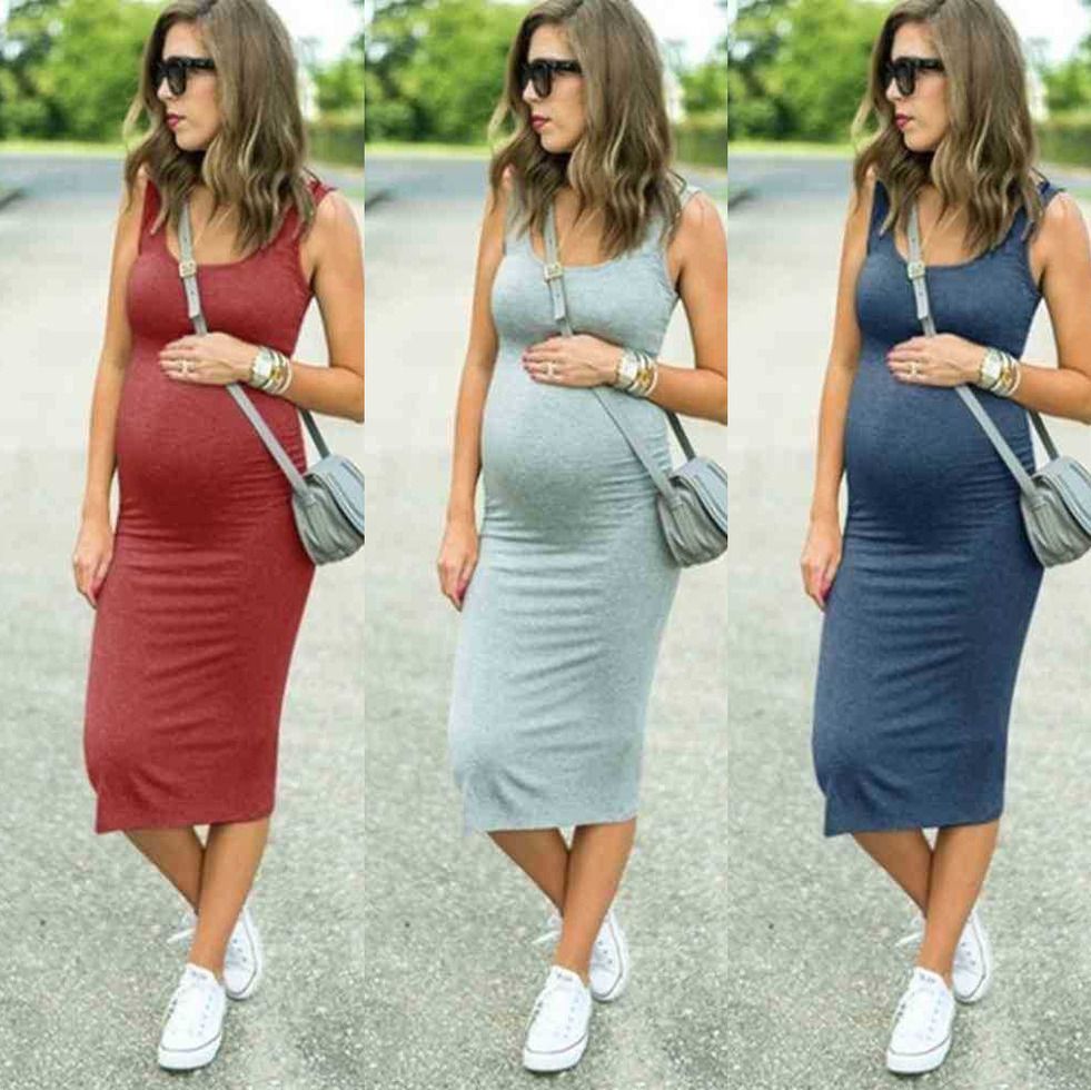 Acquistare Gonna Estiva Abiti Abito Primavera Vestiti Incinta In Gravidanza  Di Maternità Collo Rotondo Elastico Cinturino In Vita Gonne Moda Comodo  Tessuto Morbido G73RWL0 Economico | Consegna Veloce E Qualità | DHgate Italy
