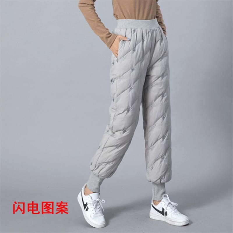 Compra Pantalones Para Mujer Capris Moda Invierno Mujeres High Cintura Abajo  Pantalón Dama Cálido Largo Gran Tamaño Blanco Pato Elástico Pantalón 1081  Barato | Entrega Rápida Y Calidad | Es.Dhgate