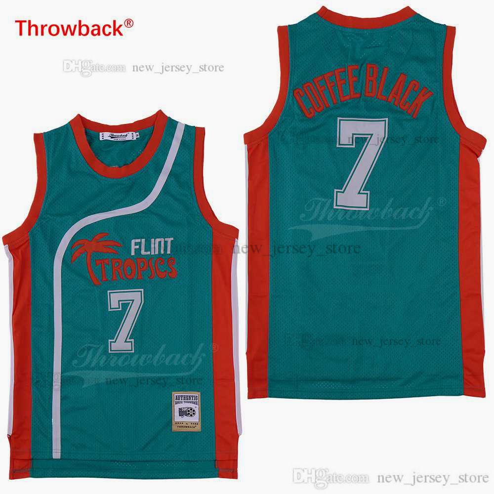 Flint Tropics Semi Pro 7# Coffee Black 11# Monix 33# Moon Basketball Jerseys 