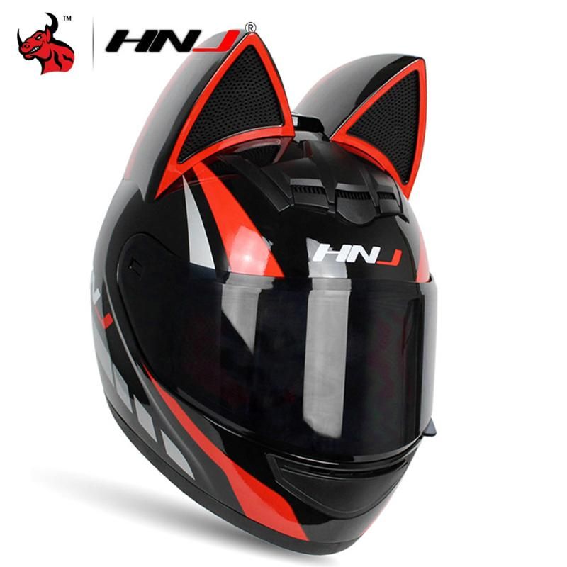 De Beste Kwaliteit Motorhelm Dames Met Persoonlijkheid Cat Ears Volledige  Gezicht Motor Capacete Casque Motocross Black Helmen Tegen Een Goedkope  Prijs, Online Motorhelmen |DHgate