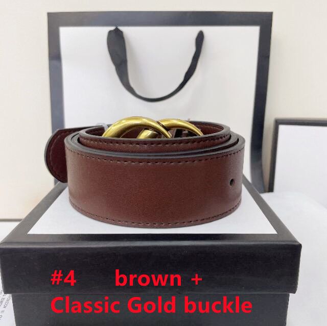 #4 Brown + Classic Gold Buckle