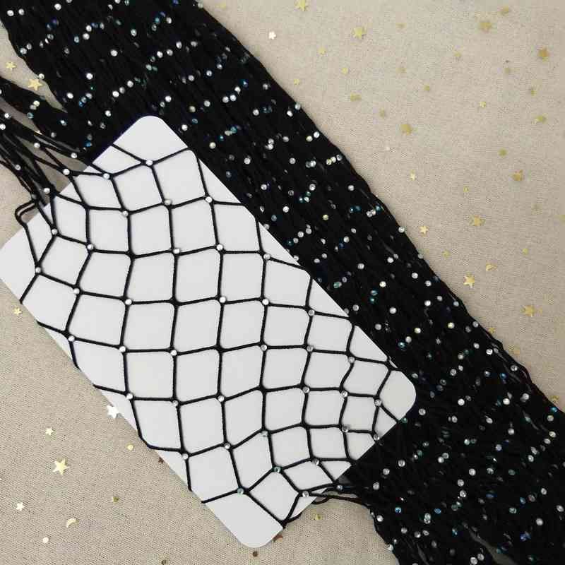 White Diamond Stockings - (black)-One
