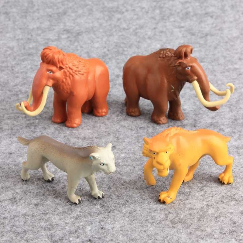 12 pcs/set Tiger Elephant Squirrel Long deer Wolf Fox Ice Age Action Figure Toy