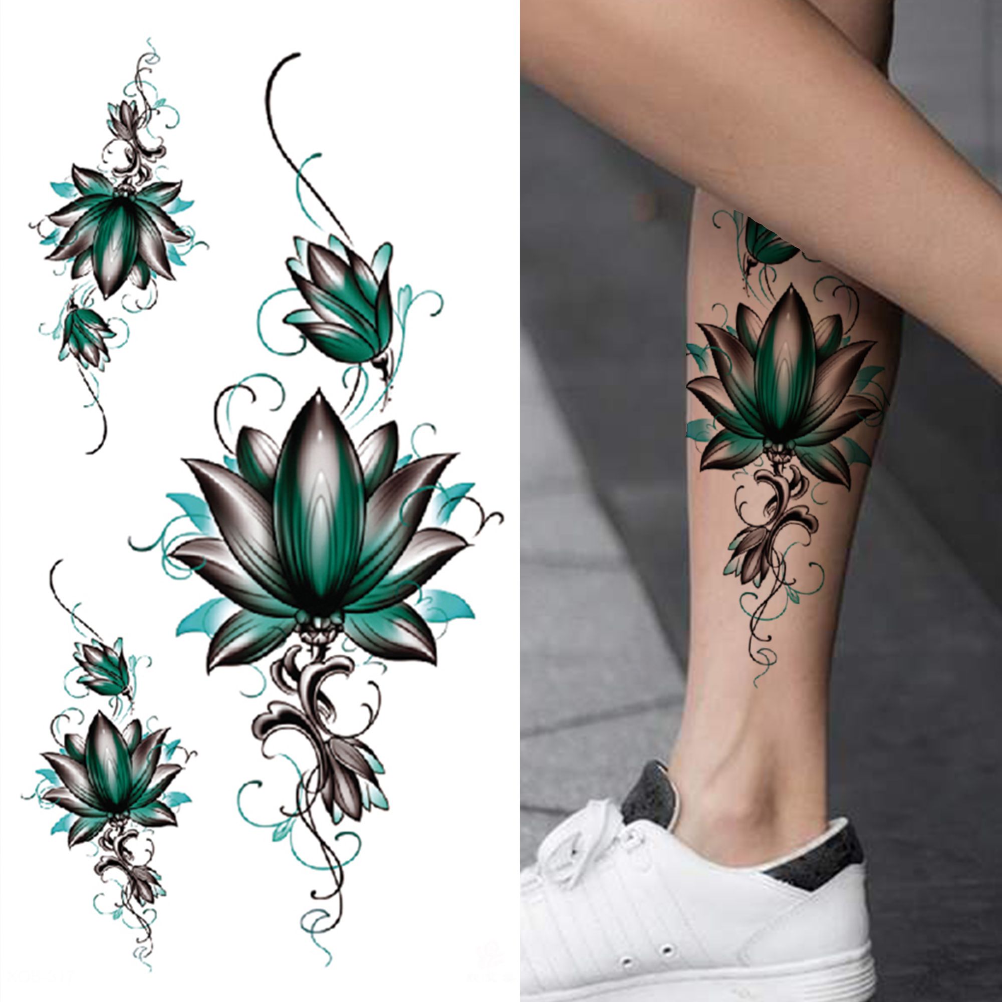 Tatouage Femme Cheville Orchidée