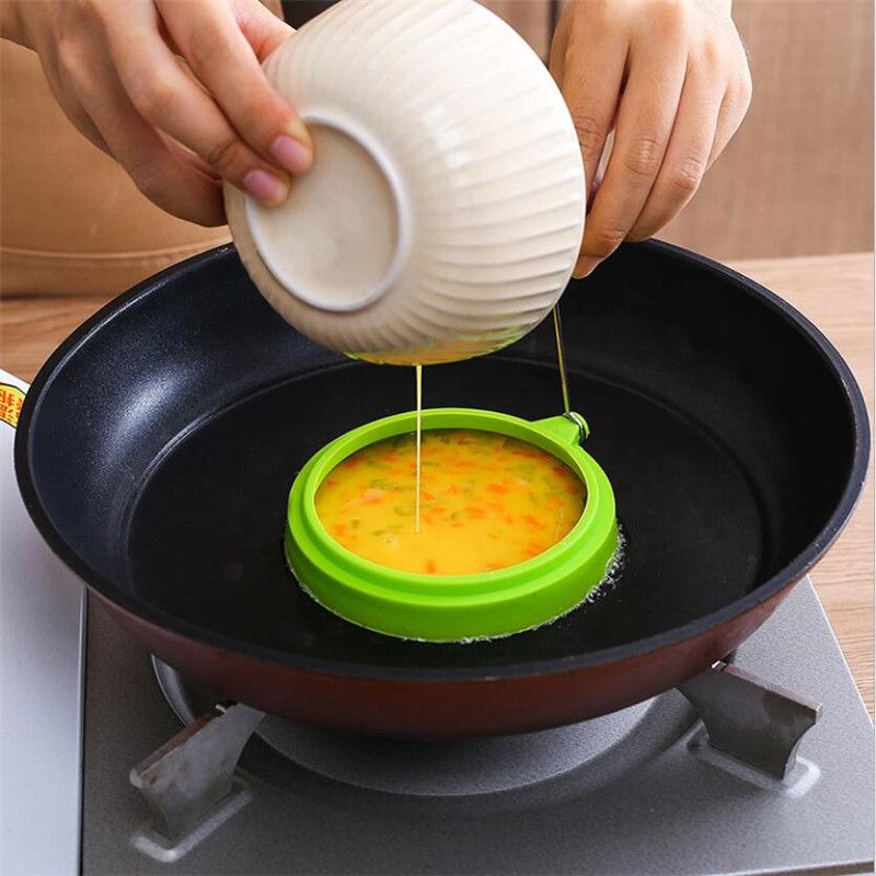 Dropship 1pc Silicone Egg Ring, Egg Mold, Egg Ring Molds, Fried