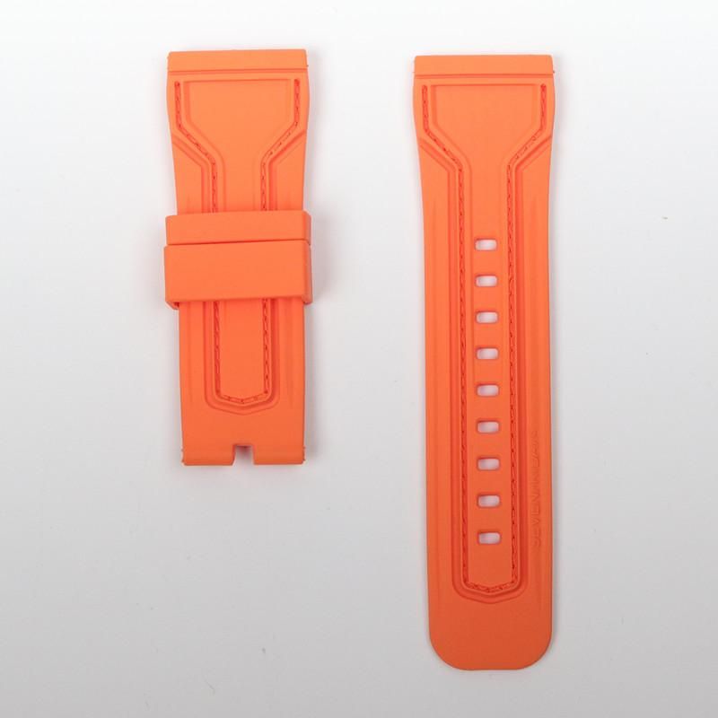 Orange strap with Silver buckle