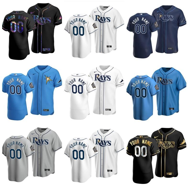 MLB Baseball Jersey Tampa Bay Raios Personalizados Homens Mulheres  Juventude Qualquer Nome E Número Jerseys De $340,26