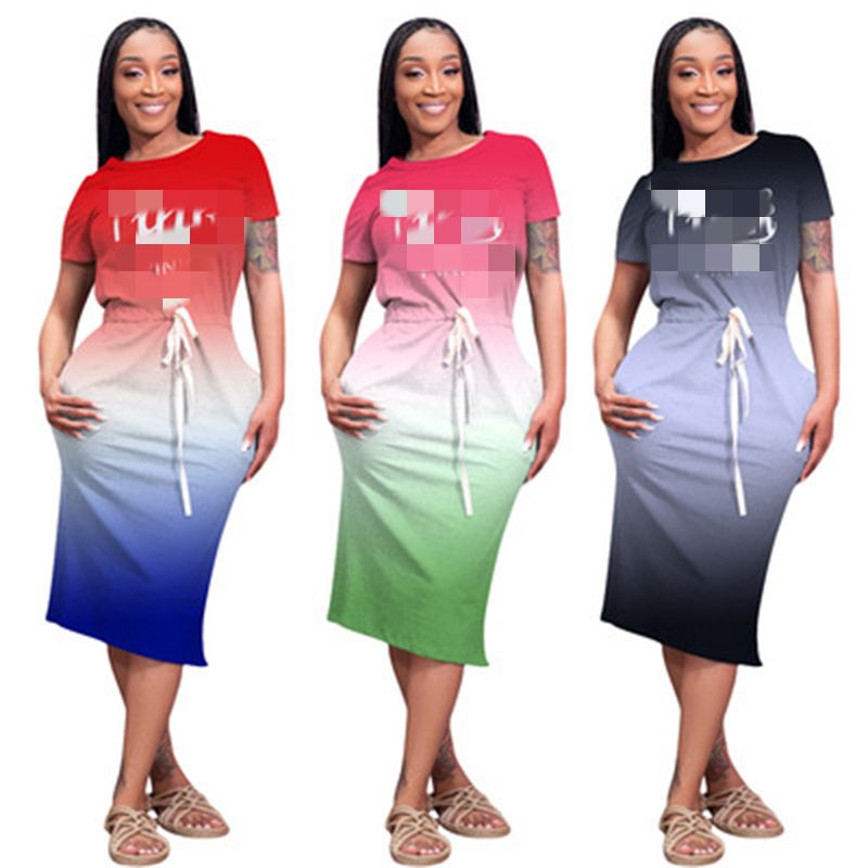 Luxury Designer Bodycon Dress For Women With Gradient Brand