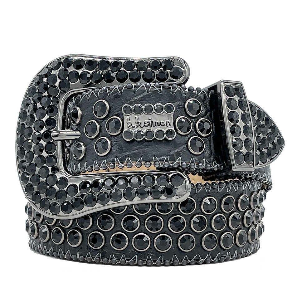 Noir avec une longueur de ceinture de boucle noire 12