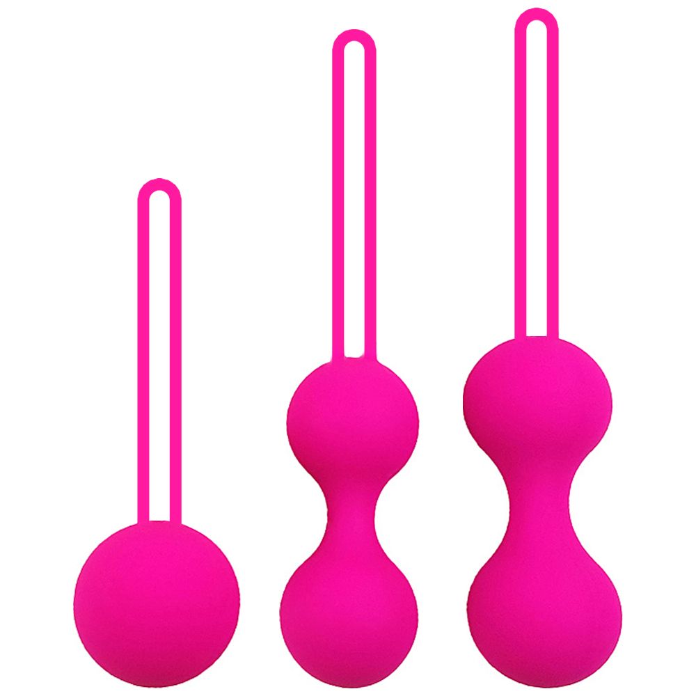 Bolas rosa de 3 peças