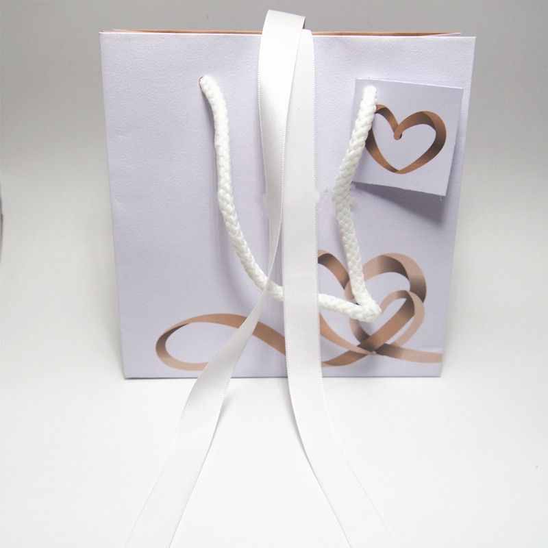 cardboard paper bag double heart