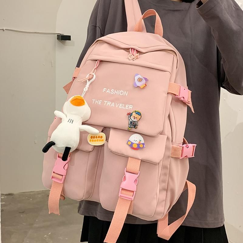 Kawaii Big College Backpack FashionFemal Canvas School Bag For Girl Student  Bookbag Cute Bagpack Women Shoulder Mochila Trendy Under $50 From  Galwaysonline | DHgate.Com