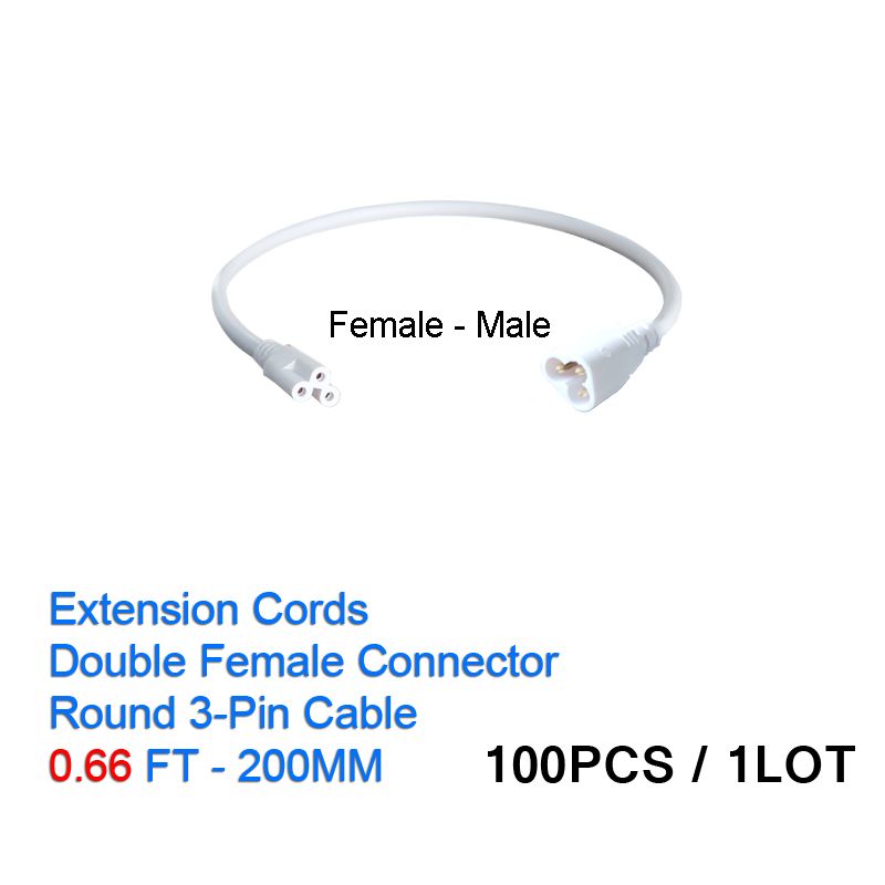 0,66ft 20cm förlängningssladd Kvinna \ Male