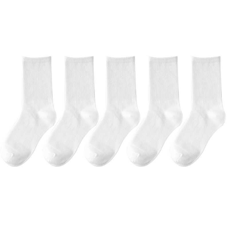 5 Pairs White