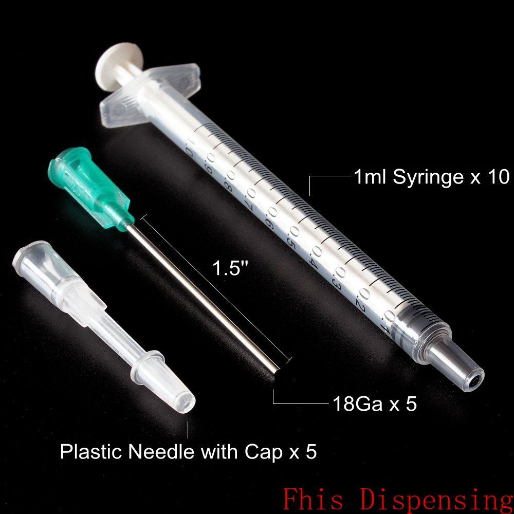 Wholesale 1ml Syringe With 18G 1.5 Inch Blunt Needle And Plastic Needle  With Matching Cap Pack Of 10 From Tradingwholesale, $5.02