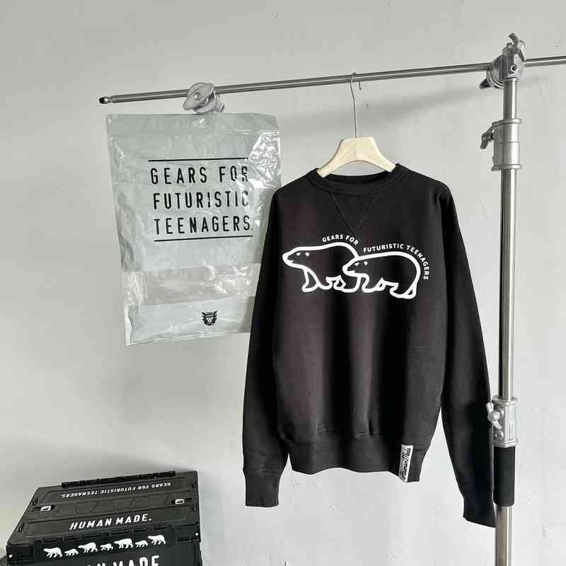 Sleeve Couple Plush Crew Neck Sweater 