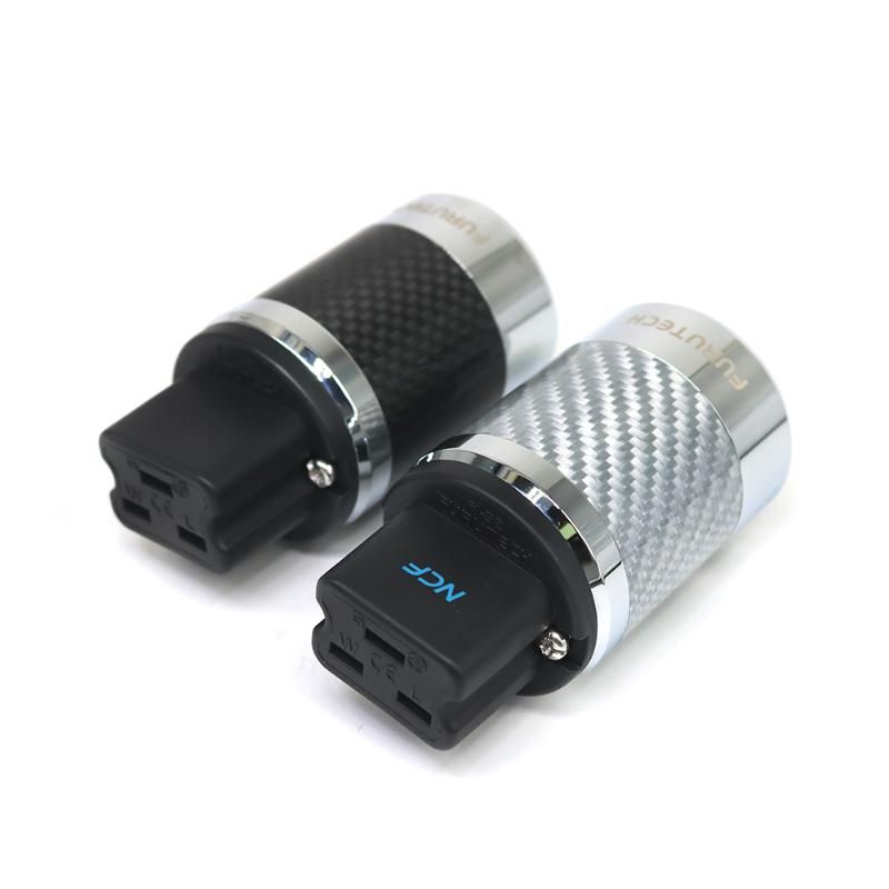 Smart Power Plugs Hochwertige Kohlefaser Rhodium plattiert AC Elektrischer männlicher Buchsenstecker IEC EU US HIFI-Stecker