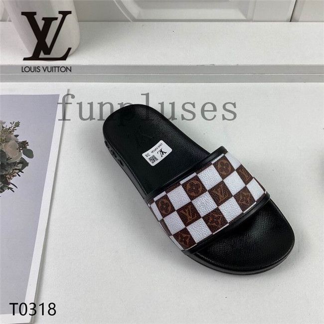 LouisVuitton Louis Vuitton Slippers LV Brand Designer Slides For Men Women  Fashion Luxury Black White Red Flat Bottoms Sandals Slides 36 45 From  Brandshoes_factory, $73.17