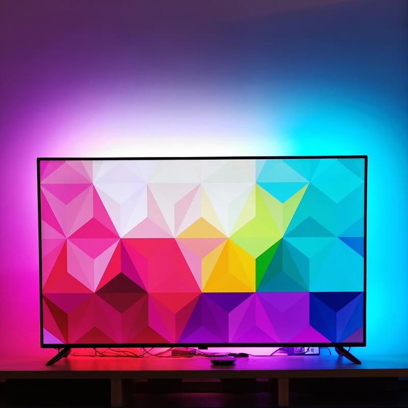 Ambient TV Kit For HDMI Devices Dream Screen 4K HDTV Computer Backlight Background Lighting USB WS2812B LED Strip Full Set Strips Ambient TV Kit For HDMI Devices Dream Screen 4K HDTV Computer Backlight Background Lighting USB WS2812B LED Strip Full Set Strips