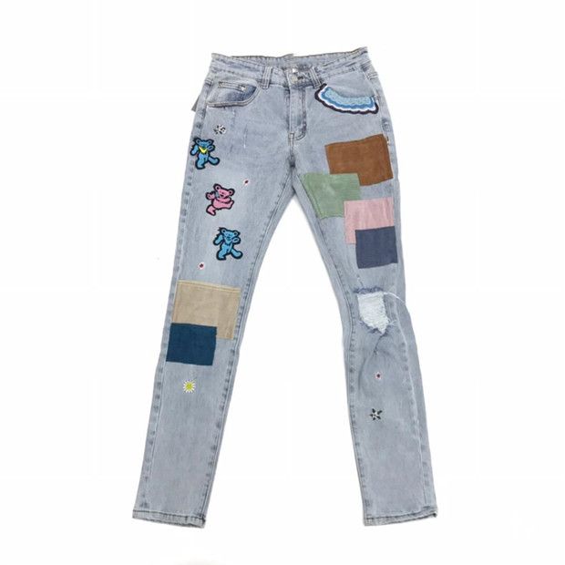 Compra 2021 2022 Pantalones De Jeans Para Hombre Pantalones Largo Diseñador  Little Bear Ose Ripped Hole Patch Pentagram Snake Bordado Straighty  Designers Skinny Diseñadores Para Hombre Ropa Barato | Entrega Rápida Y