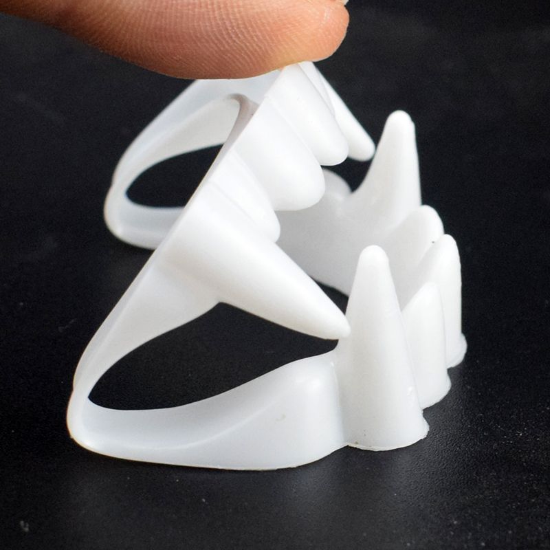 Juguete de los dientes falsos del vampiro blanco para el partido de Halloween PROP MASQUERAAD COSPLAY Juguete de los dientes falsos del vampiro blanco para el partido de Halloween PROP MASQUERAAD COSPLAY