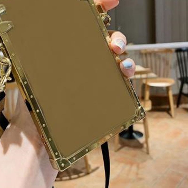 Designer Mirror Flower Phone Cases For IPhone 15 15Pro 14 14Pro 13 12 11  Pro Max XS XR X Samsung Galaxy S23 S22 Note 20 10 Luxury Square Case Back  Cover Shell With Lanya From Csx13698, $7.84