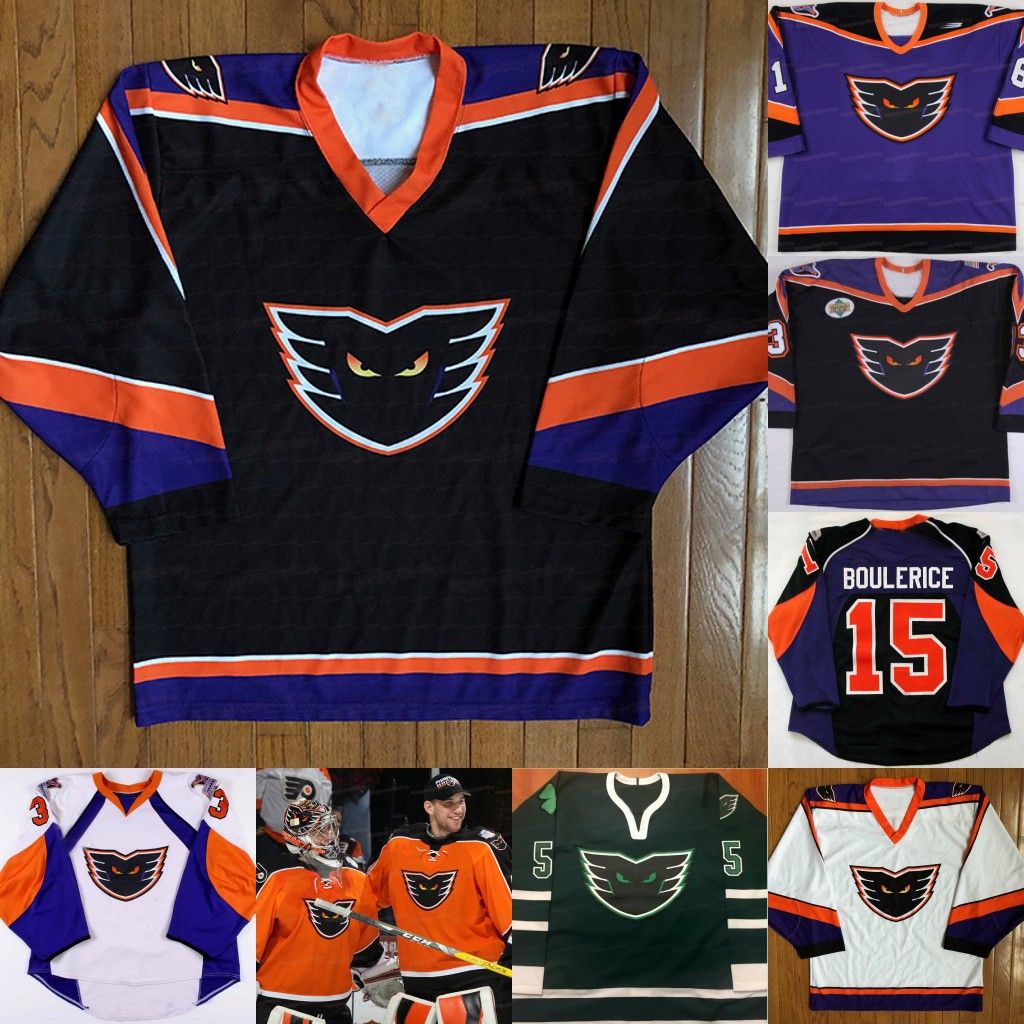 AHL Philadelphia Phantoms Jerseys Claude Giroux David Hallock Frank  Bialowas Jesse Breris Sean McCosh Sullivan Road Custom Hockey Jersey Stitch  High Quality From Superjerseyfactory, $31.7