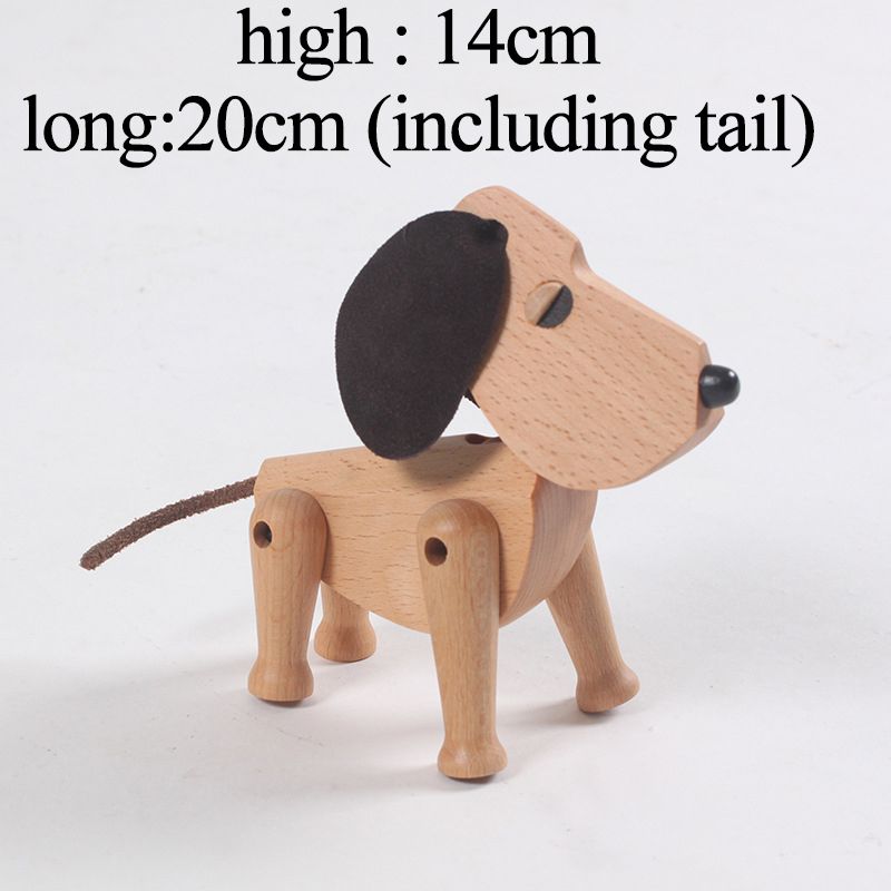 Wooden Dog 14cm