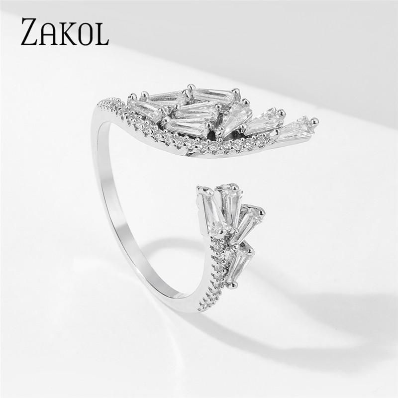 Zakol Ala De Color Blanco Europeo Anillo De Cristal Anillo Zakol Ala De Color Blanco Europeo Anillo De Cristal Anillo