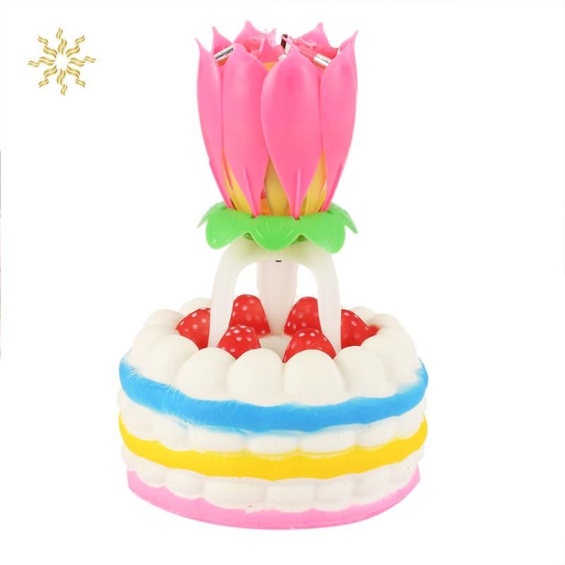 Acheter Musique Romantique Fleur De La Fleur De Fleur De Fleur De Fleur Dart Joyeux Anniversaire Bougie Lumieres De Decoration De Gateau Diy Accessoires Pour Enfants K802 Autres Festive Supp De 14 09
