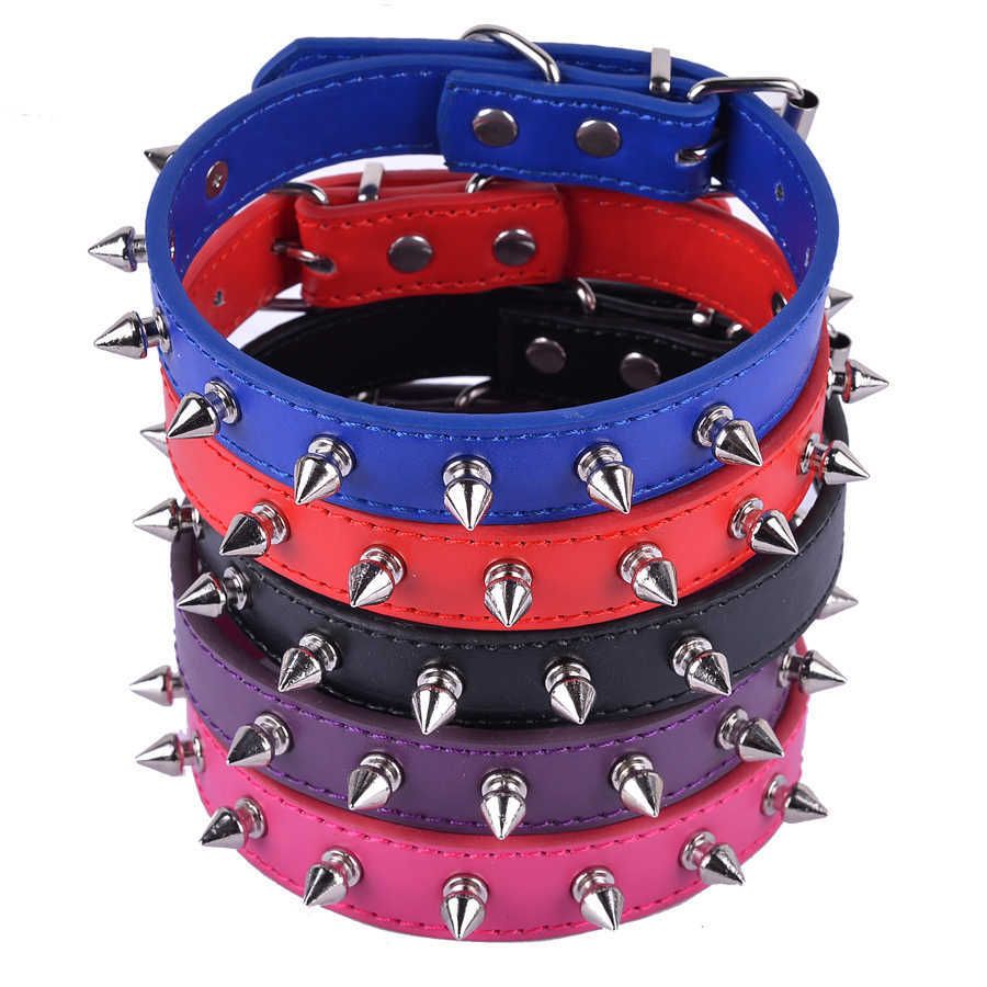 red studded dog collar