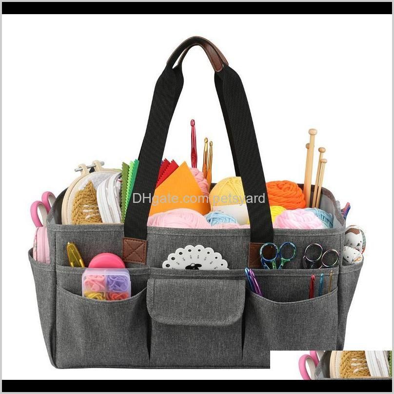 Portable Knitting Bag Wool Yarn Crochet Hooks Storage Bags Sewing