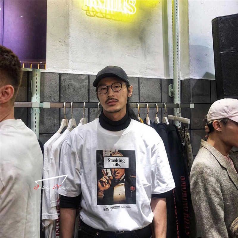 Fr2 Smoking Kills Spoof Godfather Marlon Brando Crew Neck Couple Short Sleeve Loose T Shirt From Dhgateaijiaos 49 28 Dhgate Israel