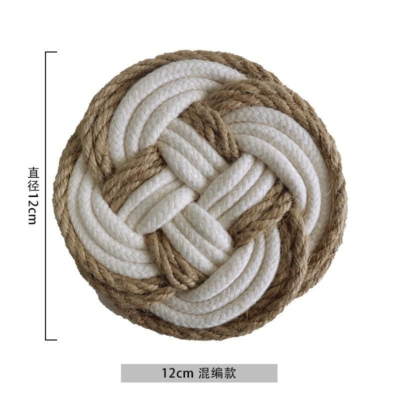 Cotton linen mixed 11cm round